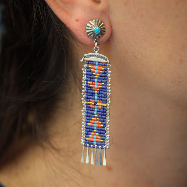 Sacred Valley Earrings in Lapis Blue