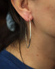Stamped Large Hoop Post Earrings