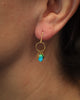 Pétalo Fringe Earrings with Sleeping Beauty Turquoise in 24k Vermeil