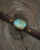 Sonoran Gold Turquoise Leather Bracelet with 24k Vermeil