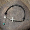 Chapel Road Bracelet with Black Leather