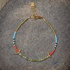 Birds Bracelet with Green Garnet in 24K Vermeil