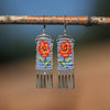 Medium Rosas Earrings with Labradorite (ear wire or post)