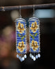 Long Rosas Earrings with Yellow Roses