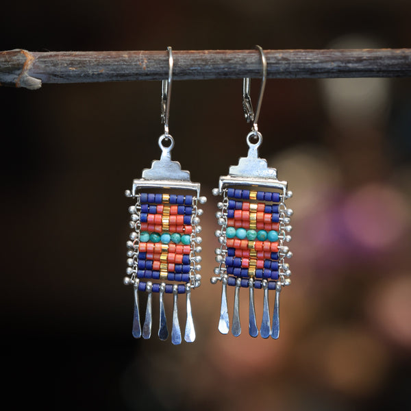 Little Canyon Earrings with Turquoise