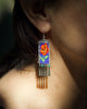 Medium Rosas Earrings with Turquoise (ear wire or post)