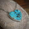 Kingman Turquoise Heart Necklace #2 (small)