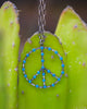 Sleeping Beauty Peace Sign Necklace
