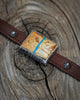 Horse Tack Bracelet with a Rectangle Royston Ribbon Turquoise
