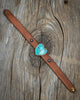 Horse Tack Bracelet with a Kingman Turquoise Heart