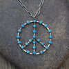 Sleeping Beauty Peace Sign Necklace