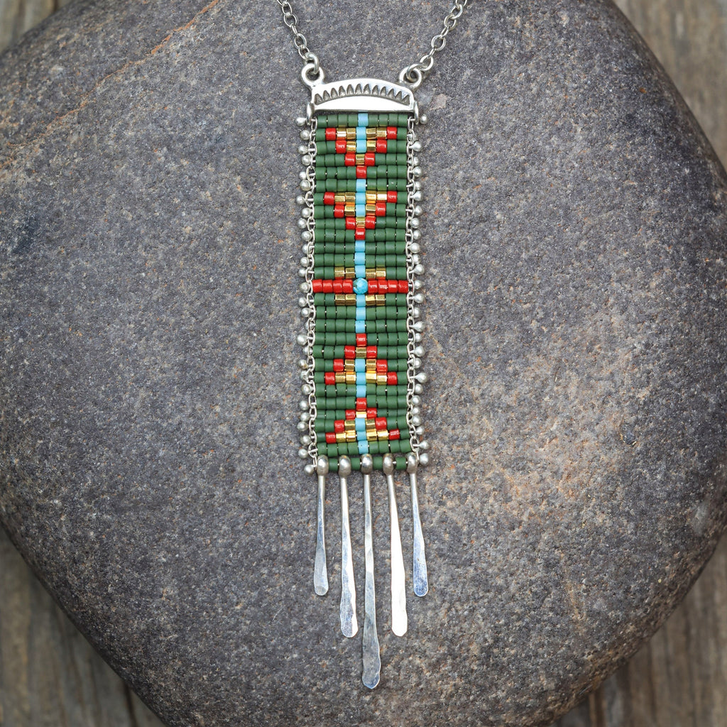 Sacred Valley Necklace in Olive Green