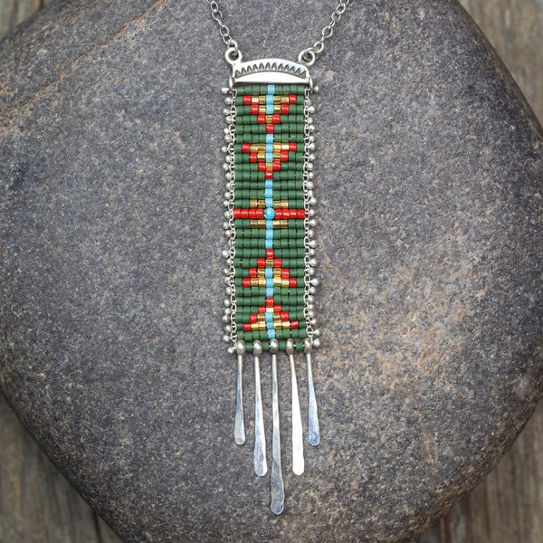 Sacred Valley Necklace in Olive Green