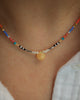 Seed Bead Necklace with Fire Opal