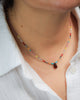Seed Bead Necklace with Garnet