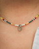 Seed Bead Necklace with Moss Aquamarine