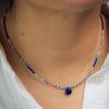 Seed Bead Necklace with Lapis