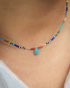 Seed Bead Necklace with Turquoise