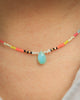Seed Bead Necklace with Peruvian Opal