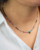Seed Bead Necklace with Pyrite