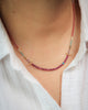 Little Birds Necklace with Ruby & 24k Vermeil