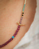 Little Birds Necklace with Ruby & 24k Vermeil