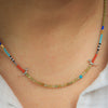 Little Birds Necklace with Green Garnet
