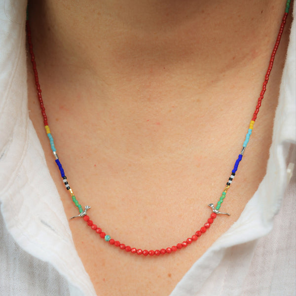 Little Birds Necklace with Sea Bamboo