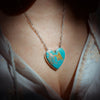 Kingman Turquoise Heart Necklace #2