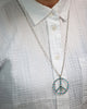 Sleeping Beauty Peace Sign Necklace