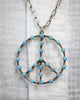 Sleeping Beauty Peace Sign Necklace