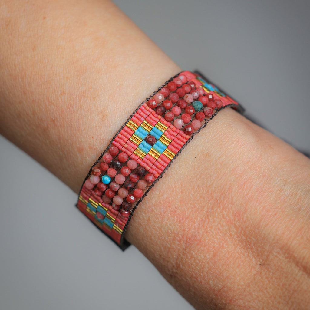 Rhodochrosite Ojo Bracelet