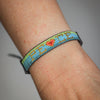 PEACE Bracelet in Green & Blue