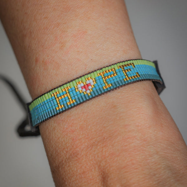 HOPE Bracelet in Green & Blue