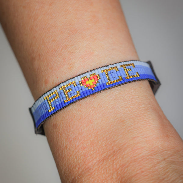 PEACE Bracelet in Blue