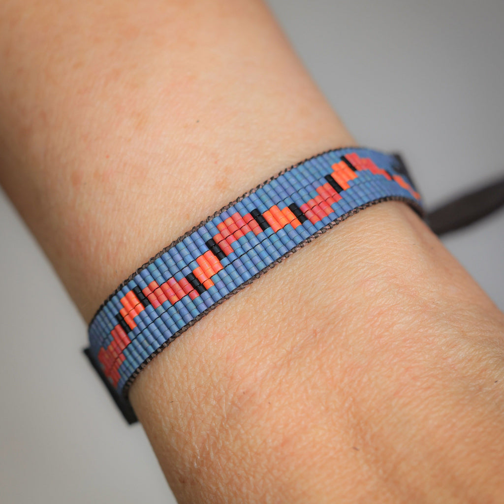 La Culebra Bracelet in Coral and Blue