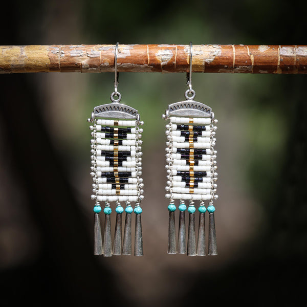 Sacred Peak Earrings with Turquoise