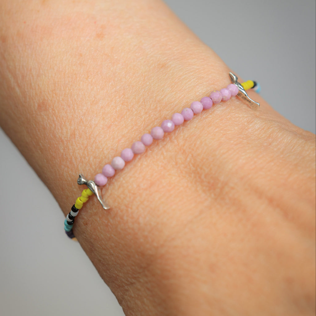 Birds Bracelet with Lavender Jade