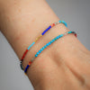 Double Wrap Seed Bead Bracelet with Turquoise