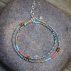 Double Wrap Seed Bead Bracelet with Labradorite