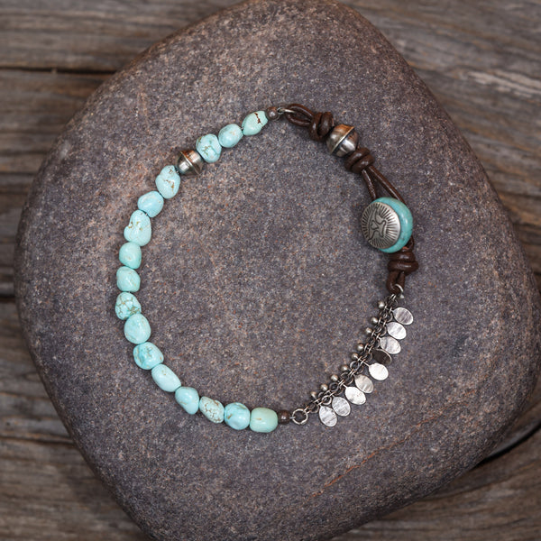 Dry Creek Turquoise Pétalo Paillette Bracelet