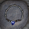 Rose Cut Lapis Seam Bead Bracelet