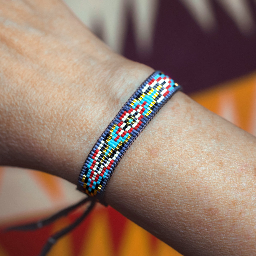Navy Blue Serape Bracelet