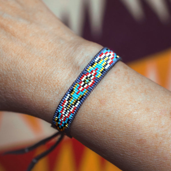 Navy Blue Serape Bracelet