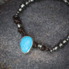 Rose Cut Turquoise Seam Bead Bracelet