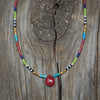 Seed Bead Necklace with Ruby