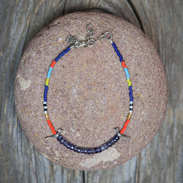 Birds Bracelet with Iolite
