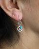 Peace Sign Earrings with Turquoise
