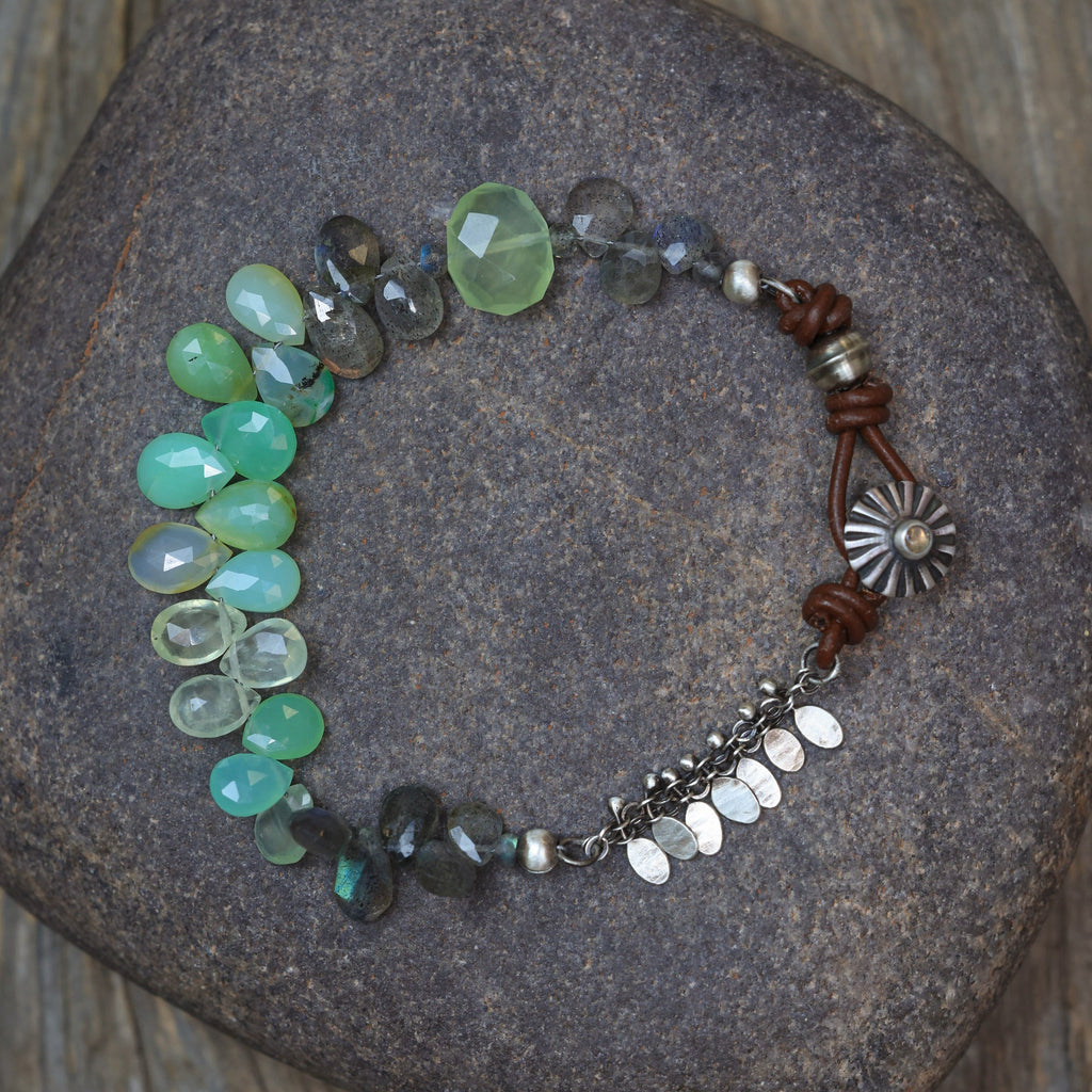 Stream of Chrysoprase Bracelet