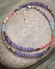 Double Wrap Seed Bead Bracelet with Amethyst